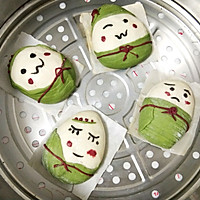 #甜粽VS咸粽，你是哪一党？#卡通馒头似粽不是粽~的做法图解7