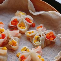 馄饨皮蒸蔬果四喜的做法图解6