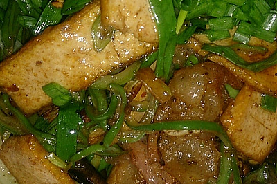 腊肠豆干炒四季豆