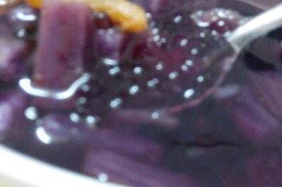 简易紫薯西米露