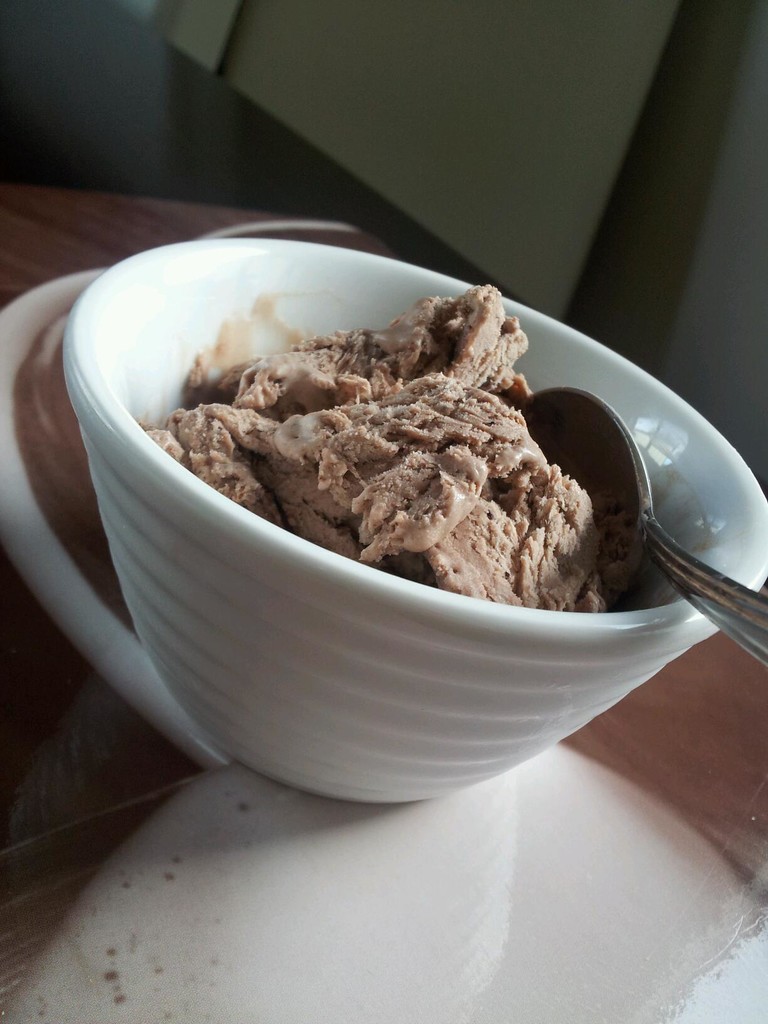 Hot summer chocolate ice cream