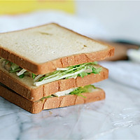 香蕉芝士厚三明治，夏日最小清新的早餐。的做法图解8