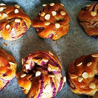 #爱好组-高筋#紫薯杏仁面包的做法图解19