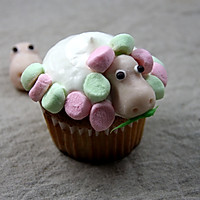 扬（羊）眉吐气（棉花糖羊杯子蛋糕）的做法图解23