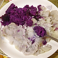 紫薯香芋馅华夫饼的做法图解2
