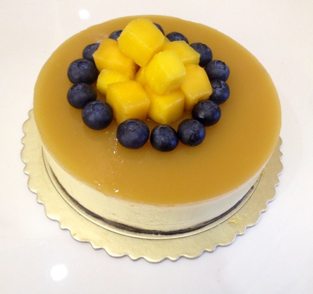蓝莓芒果慕斯蛋糕（6寸）的做法