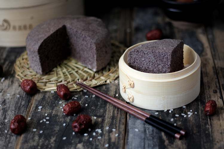 宝宝辅食—黑米糕，蒸得很好吃（19+）的做法