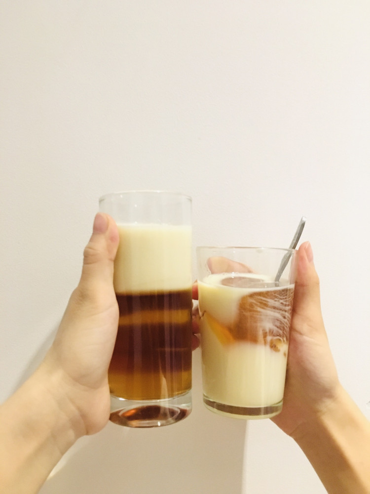夏日消暑饮品——豆奶茶冻的做法