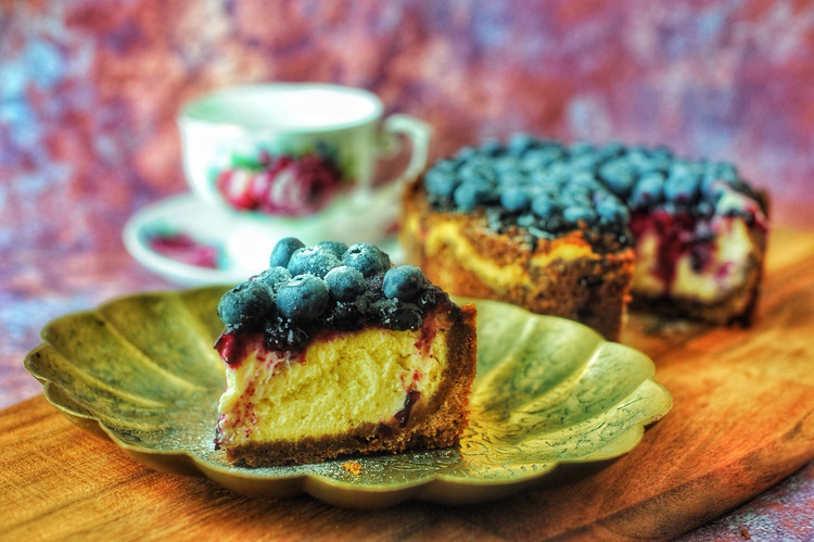 经典名媛下午茶之蓝莓芝士蛋糕的做法