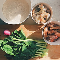㊙️时蔬鲜虾疙瘩汤的做法图解1