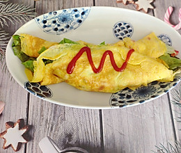 #来诺辉京东 解锁“胃”来资产#热热的减脂餐--生菜鸡蛋卷的做法