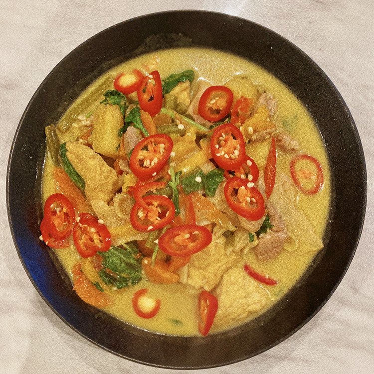 泰式绿咖喱鸡green curry chicken的做法