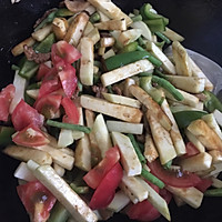 茄子豆角炒肉的做法图解9