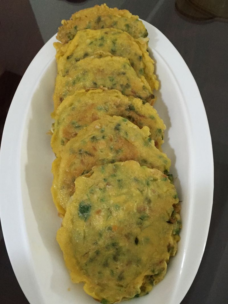 槐花蛋饼的做法