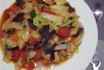 西红柿海带清炒白菜的做法