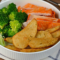 #非你莫“薯”挑战赛#奥尔良鸡肉酸奶油薯角沙拉的做法图解7