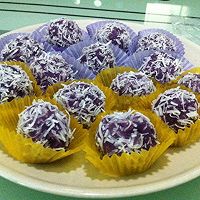 紫薯椰蓉球的做法图解4