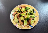 香菇炒油菜的做法