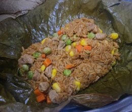 荷香五彩肉丁饭的做法