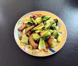 香菇炒油菜的做法
