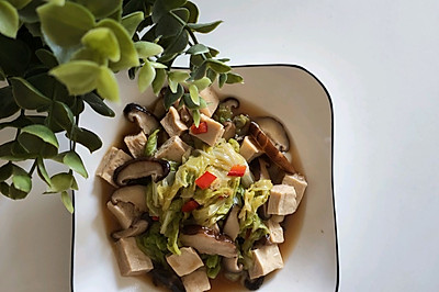 减脂餐之白菜炖冻豆腐