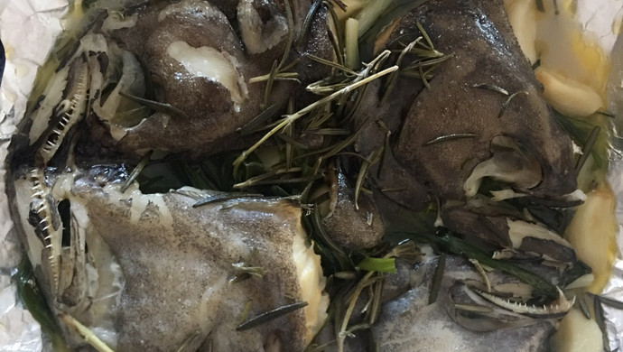 黄油焗牙片鱼头