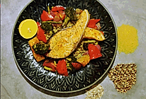 彩虹三文鱼烤时蔬的做法