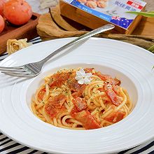 #2022烘焙料理大赛料理组复赛#简易版番茄培根意面