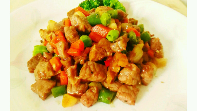 小炒蒜子牛肉粒