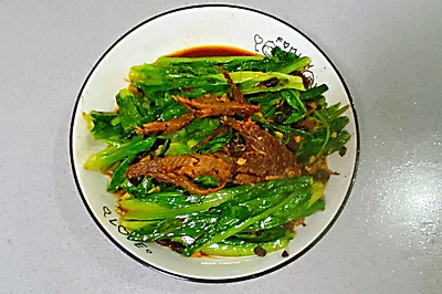 【孕妇食谱】豆豉鲮鱼油麦菜，鲜香扑鼻，美味又下饭～