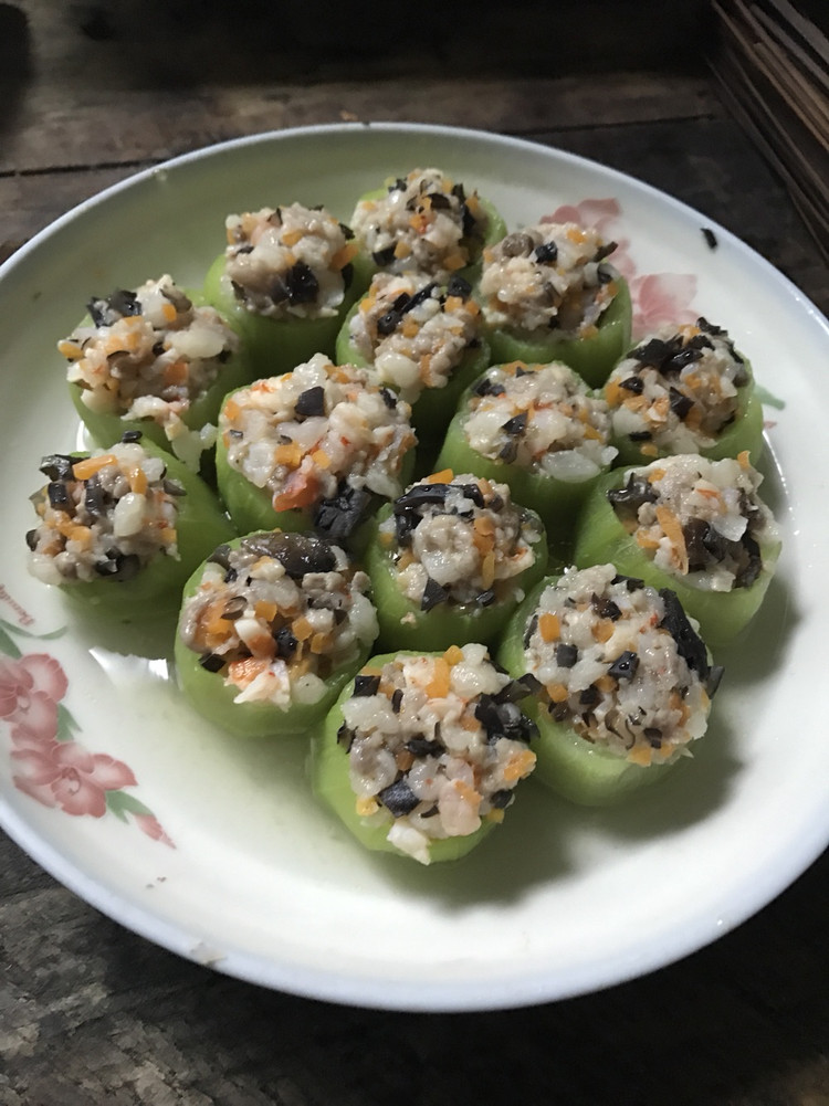 丝瓜蒸肉的做法