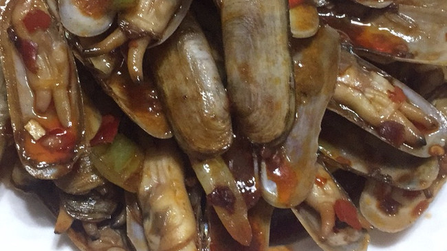 辣炒蛏子的做法
