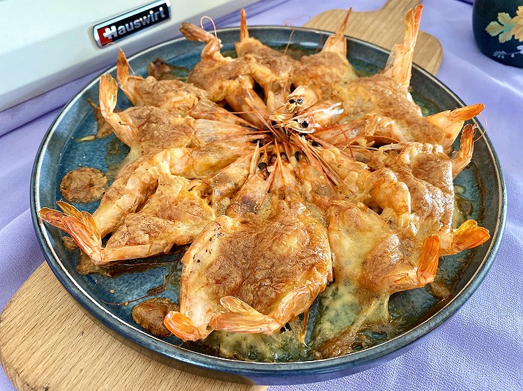 芝士焗虾的做法