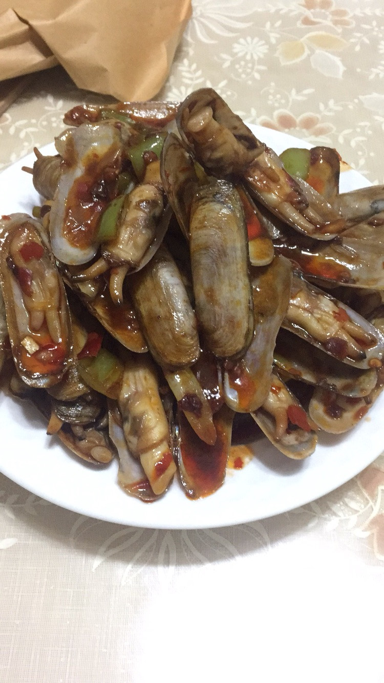 辣炒蛏子的做法