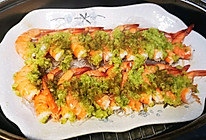 蒜蓉青椒酱蒸虾的做法