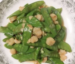 荷兰豆炒虾仁的做法