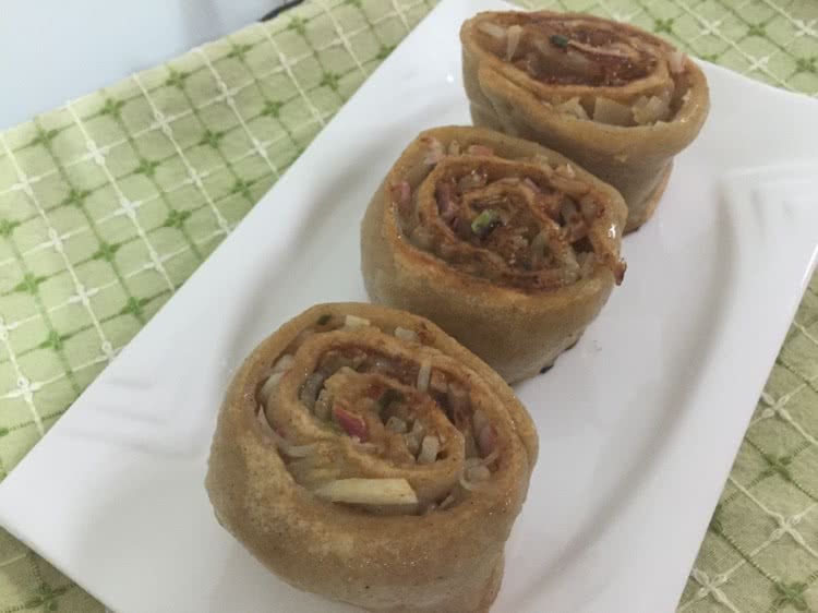 全麦面萝卜卷