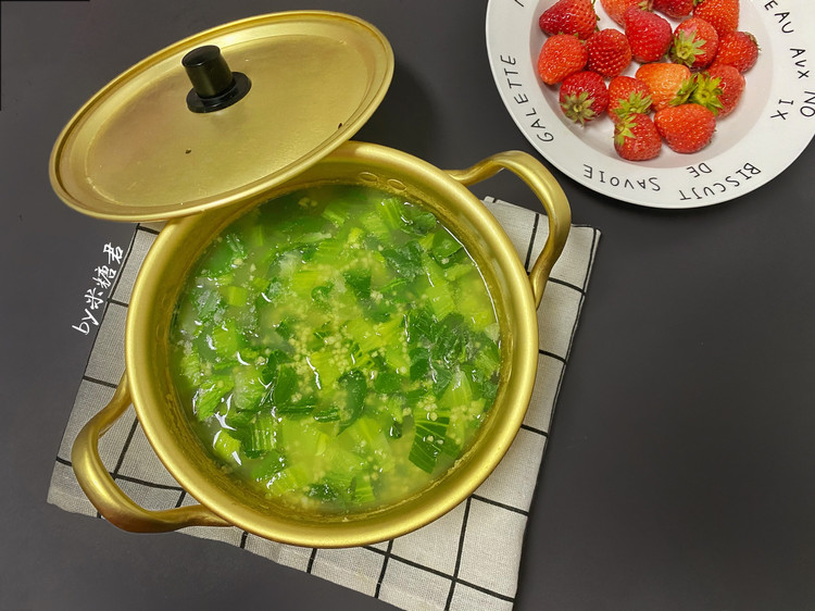 小米青菜钵的做法