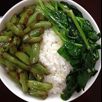 蒜蓉菠菜、手掰豆角的做法图解4