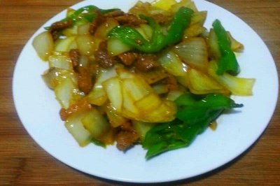 大喜大牛肉粉试用之葱头炒肉片