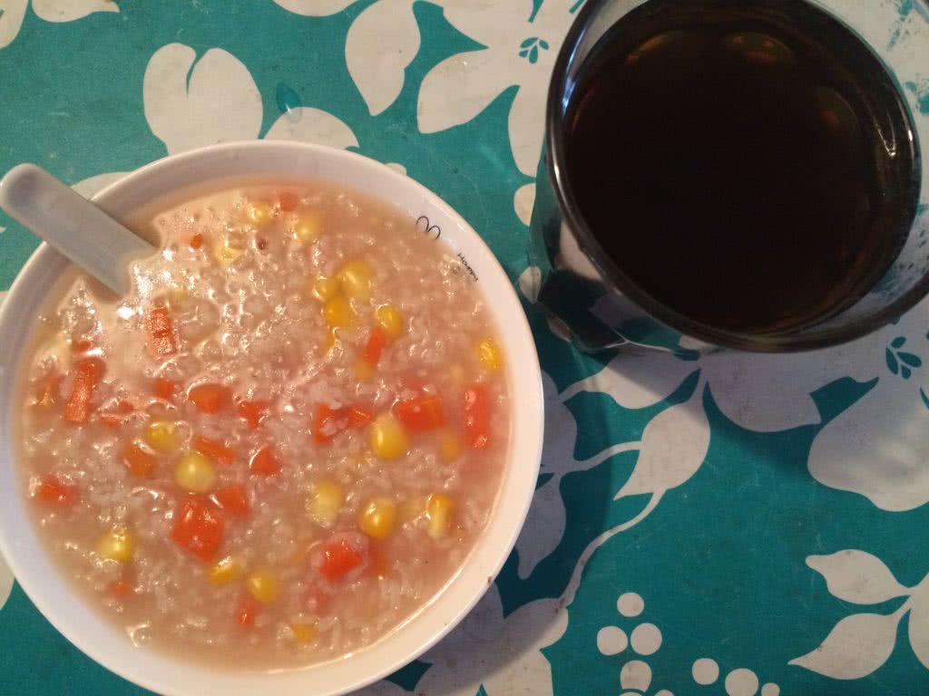 Chestnut, carrot and corn congee