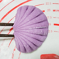 #憋在家里吃什么#紫薯贝壳馒头的做法图解9