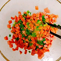 葱花火腿芝麻鸡蛋薄饼的做法图解2