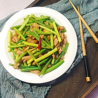 蒜苔炒肉的做法图解7