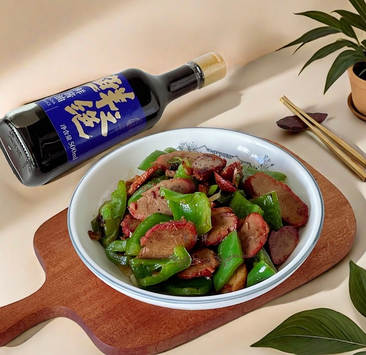 青椒炒五香鸭脯的做法