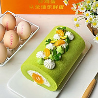 大吉大利开心果蛋糕卷的做法图解16