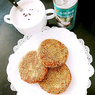 红薯糯米芝麻饼