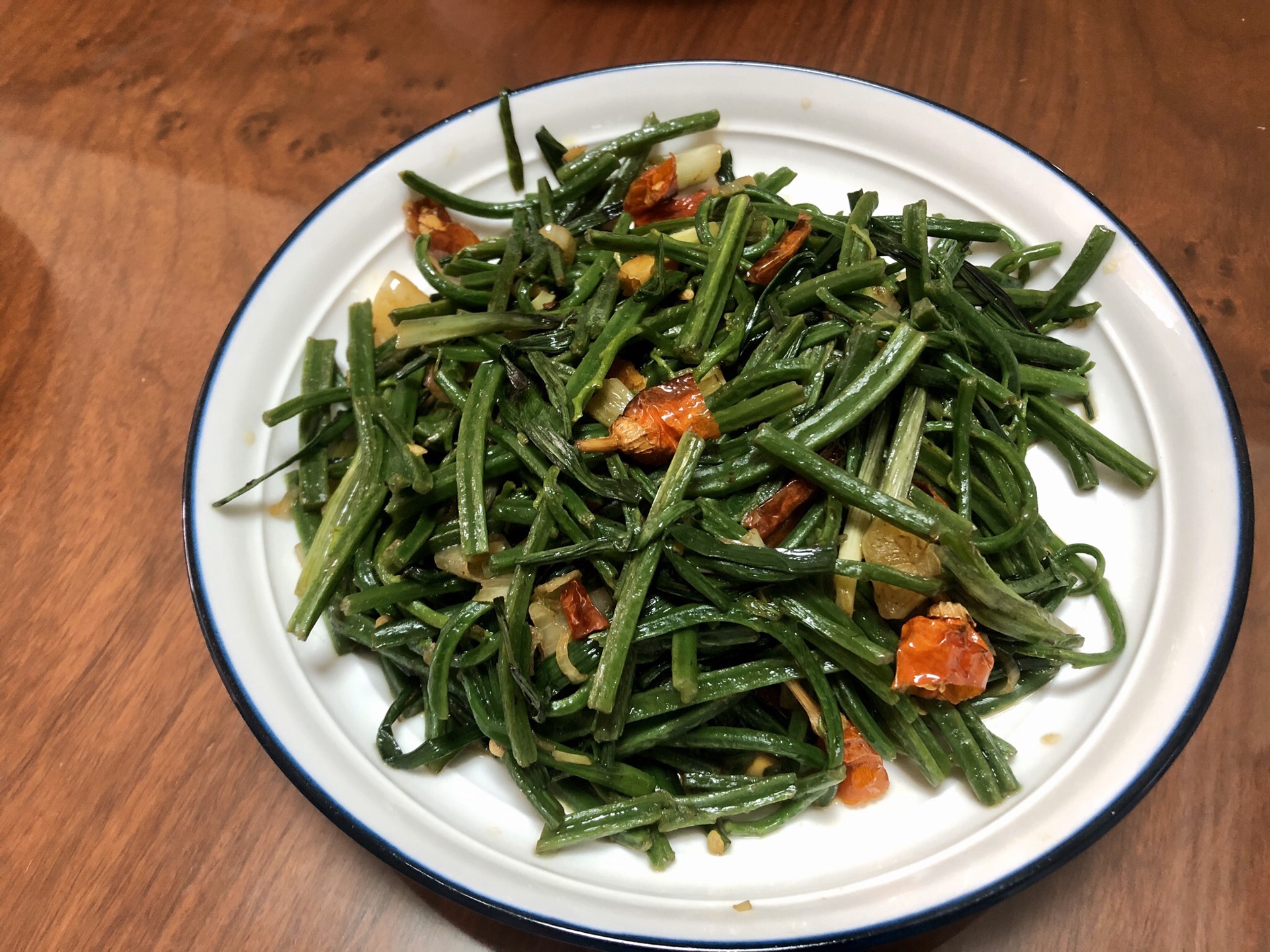 Stir fried buckwheat with fern