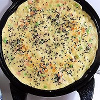 豇豆鸡蛋火腿黑芝麻早餐饼的做法图解9