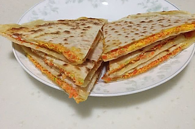 胡萝卜鸡蛋菜饼